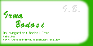 irma bodosi business card